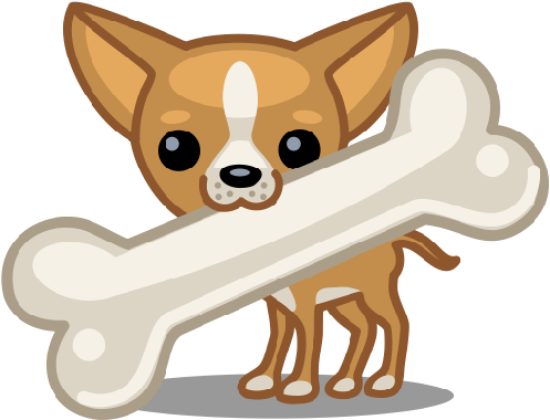 Dog Bone Clipart Cartoon Pictures Of Dog Bones 2 Free - Cute Chihuahua Cartoon (500x500)