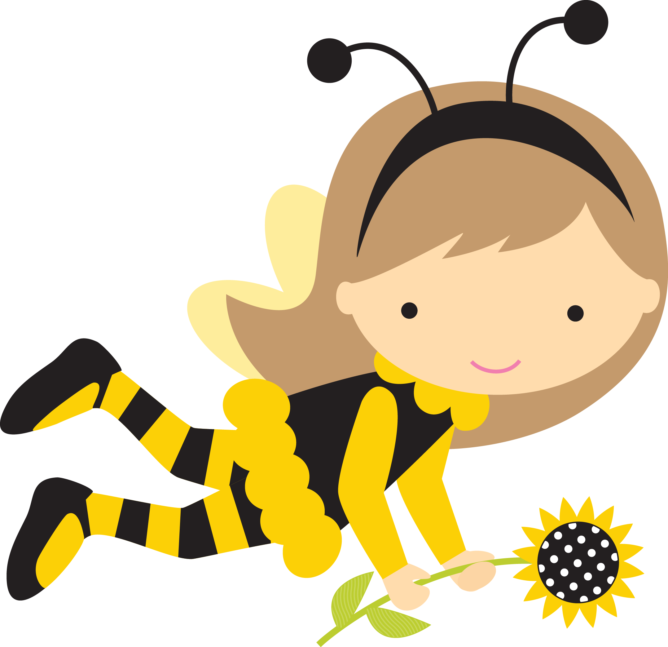 Menina Abelha - Pesquisa Google - Bumble Bee Girl Clipart (2156x2087)