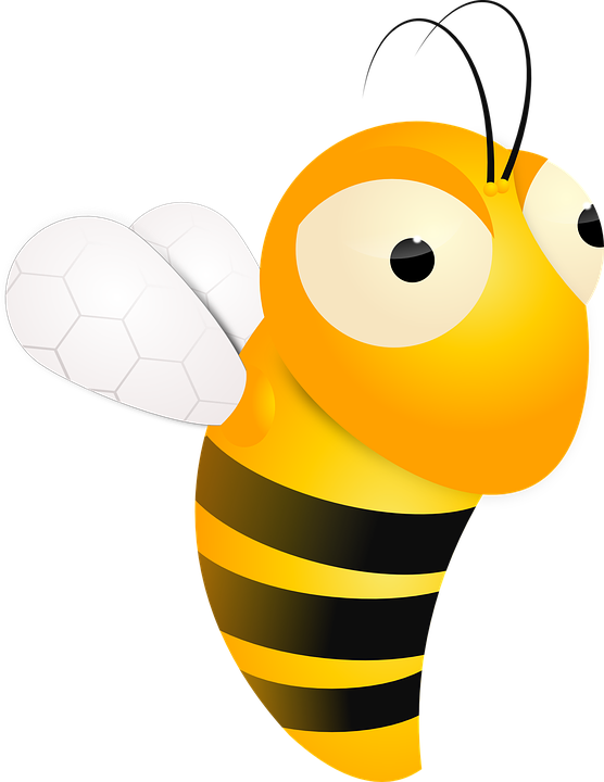 Bee Bumble Insect Bumblebee Wasp Bee Bumbl - Moving Honey Bee Animation (556x720)