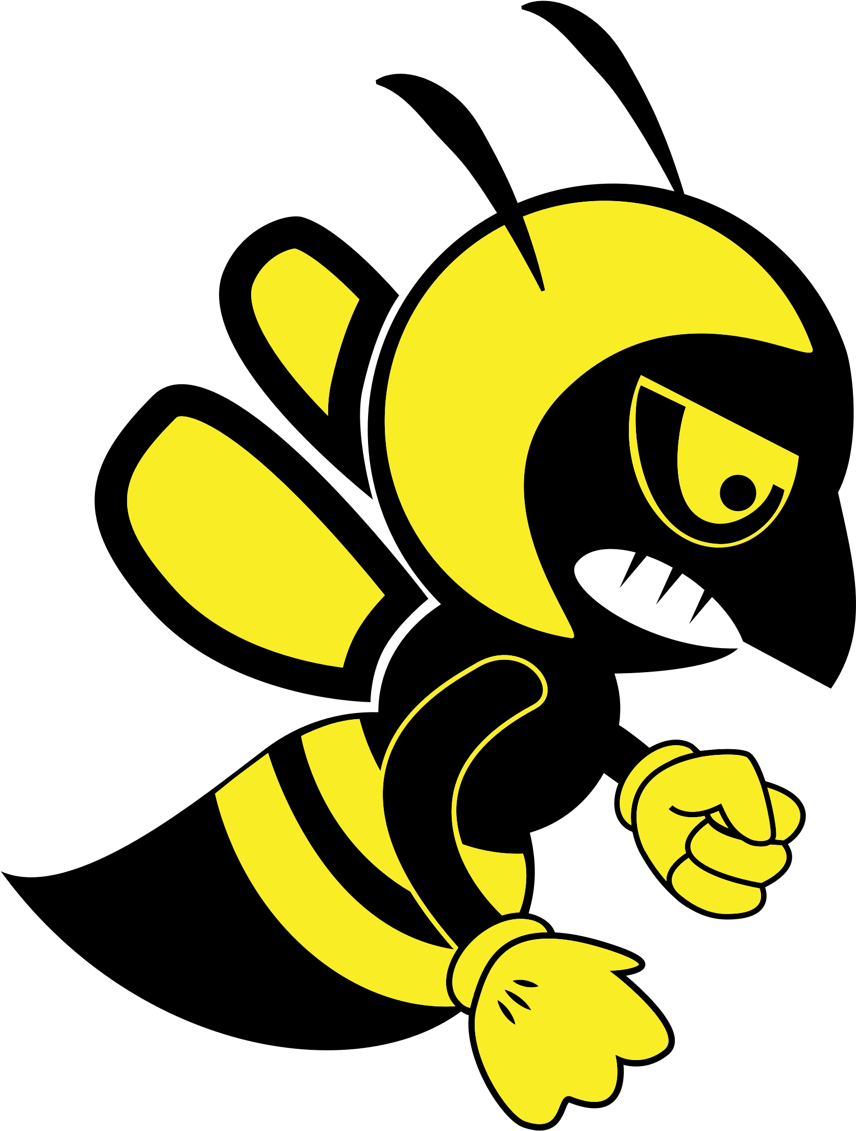Bee Clipart - Bee Fight Clipart (2400x2400)