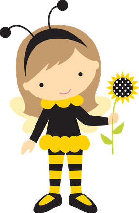 Abelhinhas - Minus - Menina Abelhinha Png (286x437)