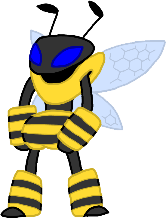 Bee Clipart Warrior - Bee Warrior Png (562x734)