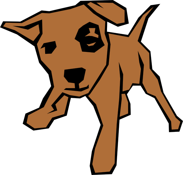 Brown Dog Clipart - Dog Clip Art (600x576)