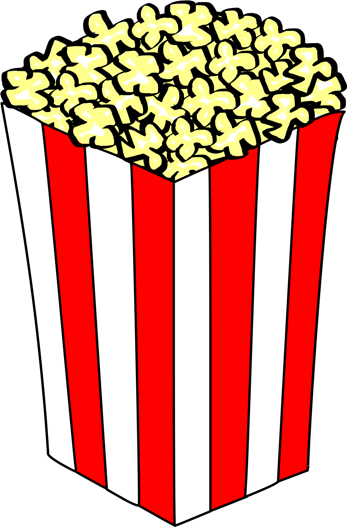 Clipart Of Popcorn Panda Free Images - Popcorn In A Box (1697x2400)