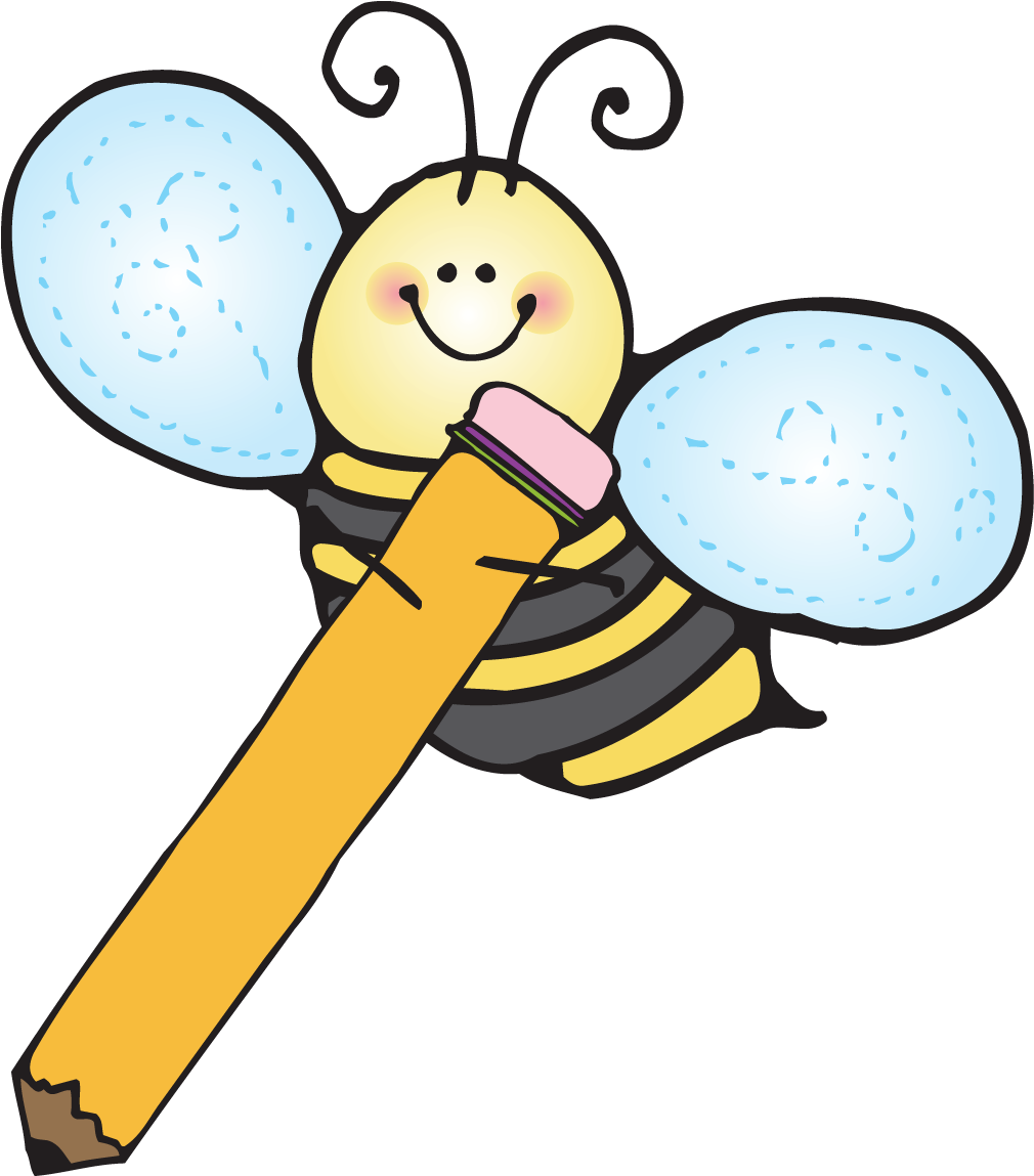Bees Clipart Kindergarten - Kids Writing Clipart (1020x1149)