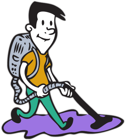 Deluxe Carpet Cleaning Clip Art Carpet Cleaning Cartoon - Carpet Cleaning (413x481)