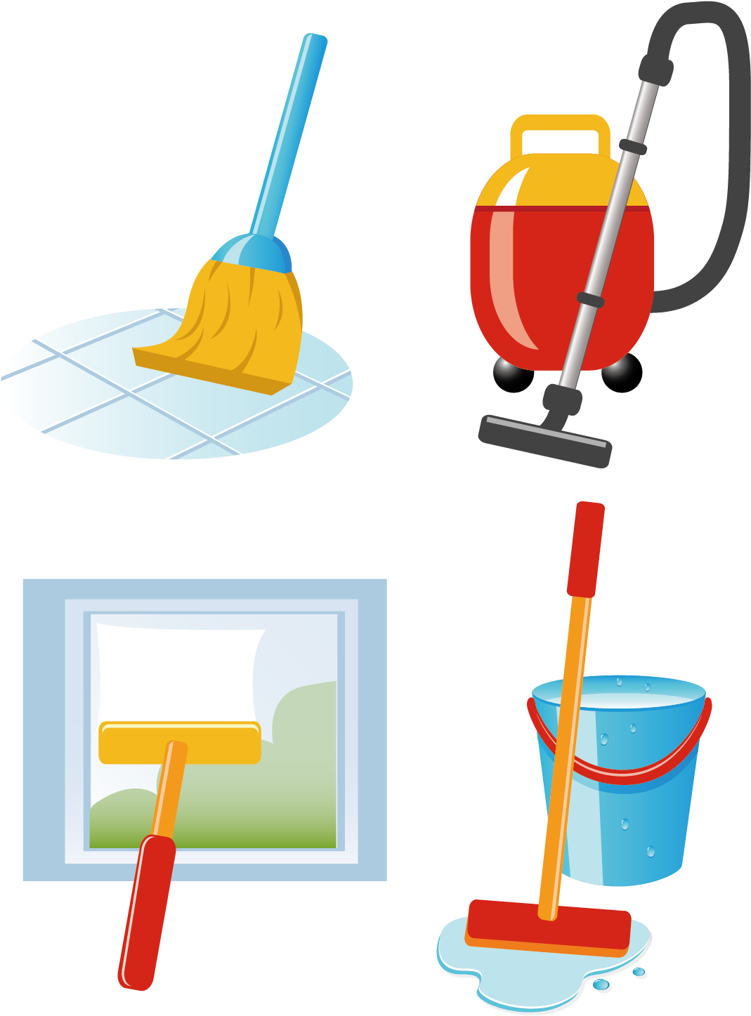 Cleaning Vacuum Cleaner Laundry Clip Art - Cleaning Vector (1500x1500)