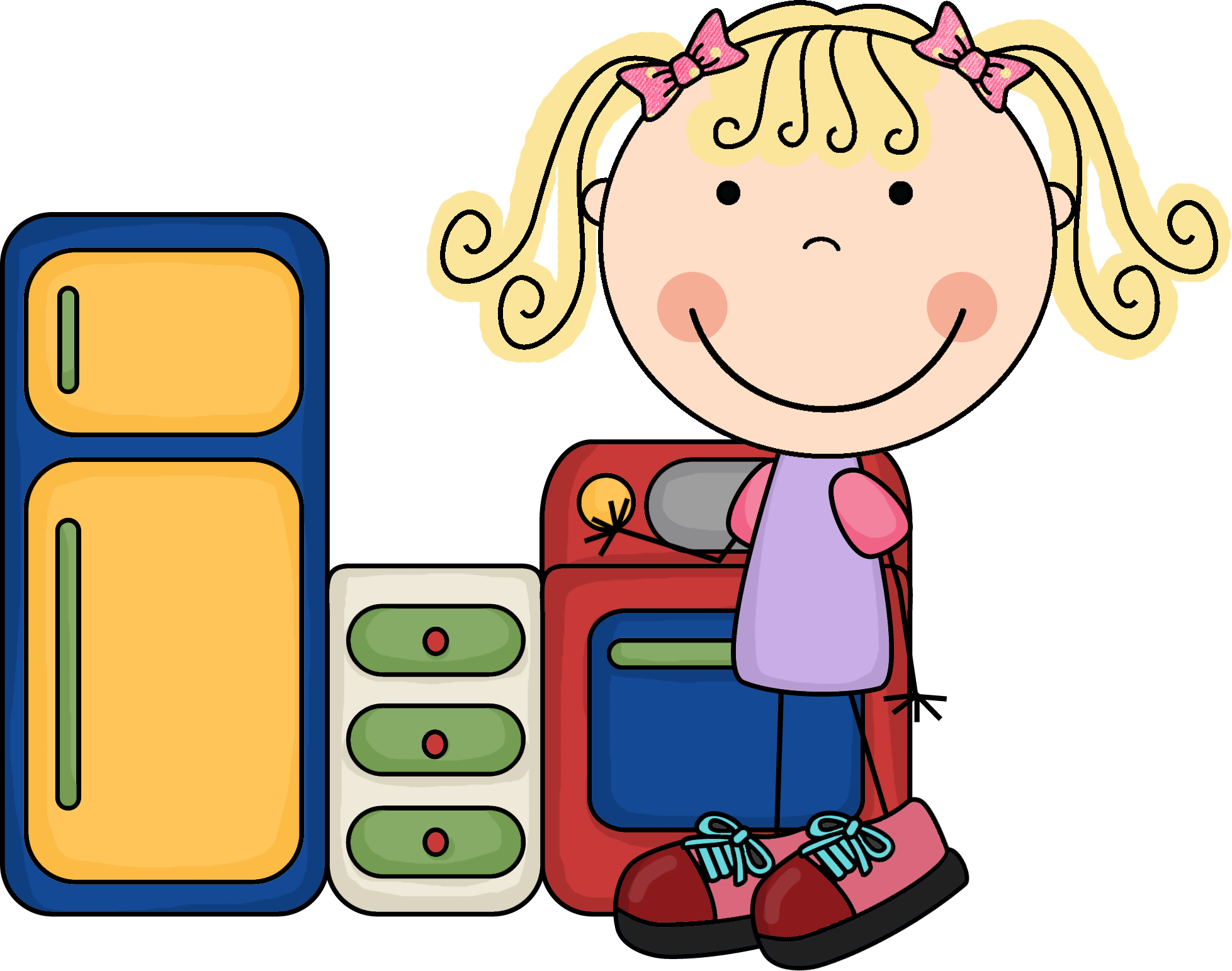 Kids Housekeeping Clipart - Dramatic Play Center Clipart (1957x1543)