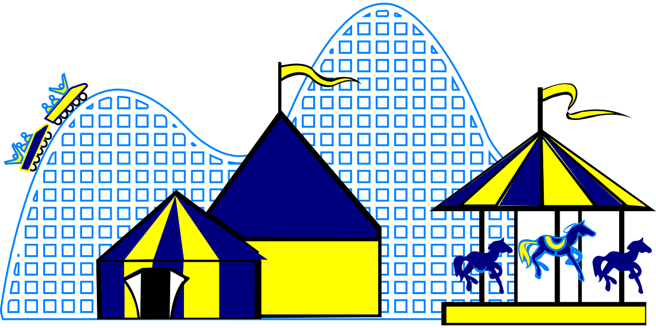 Sharpsville Carnival-color - Amusement Park Clip Art (1280x640)