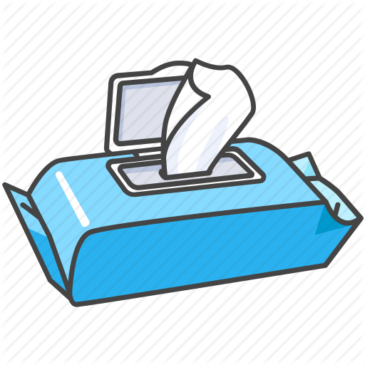 Baby Child Cleaning Tissues Water Wet Wipes Icon - Wet Wipes Icon (512x512)