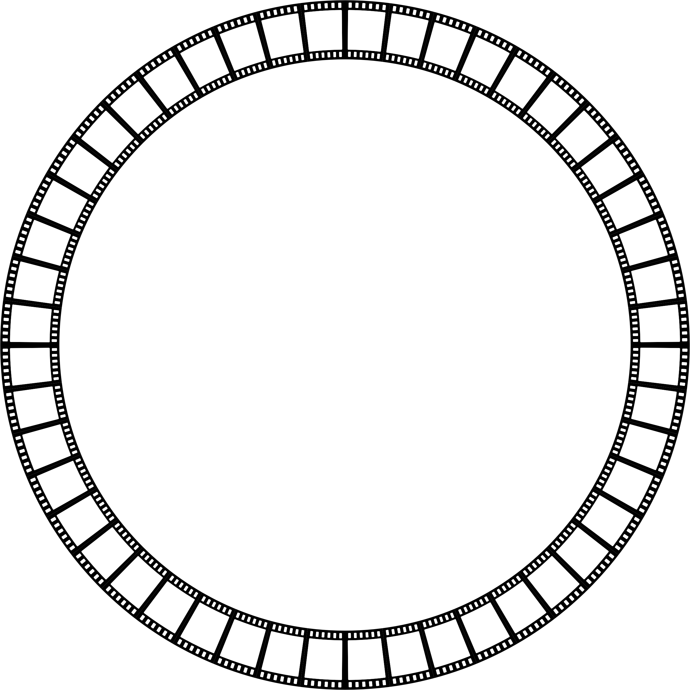 Film Strip Circle Frame - Blank Cipher Wheel Template (2312x2312)