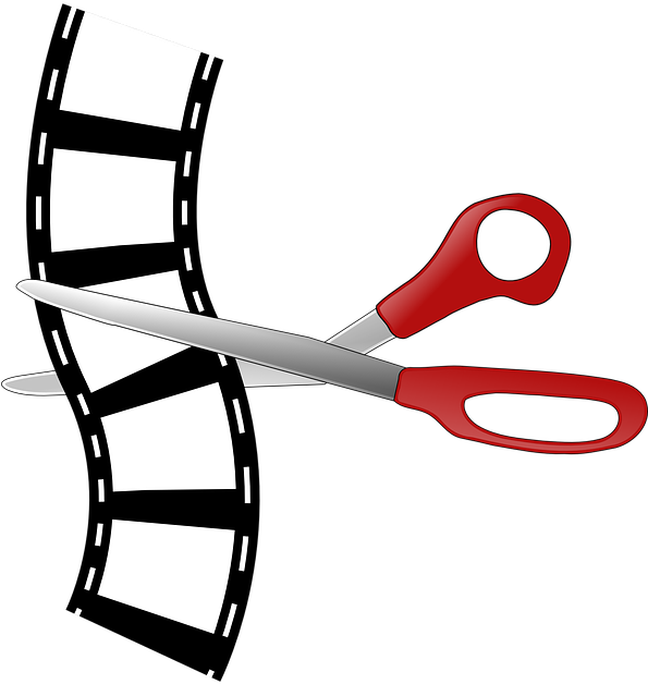 Cutting Editing Filmstrip Film Strip Film Movie - Movie Editing Clip Art (594x720)