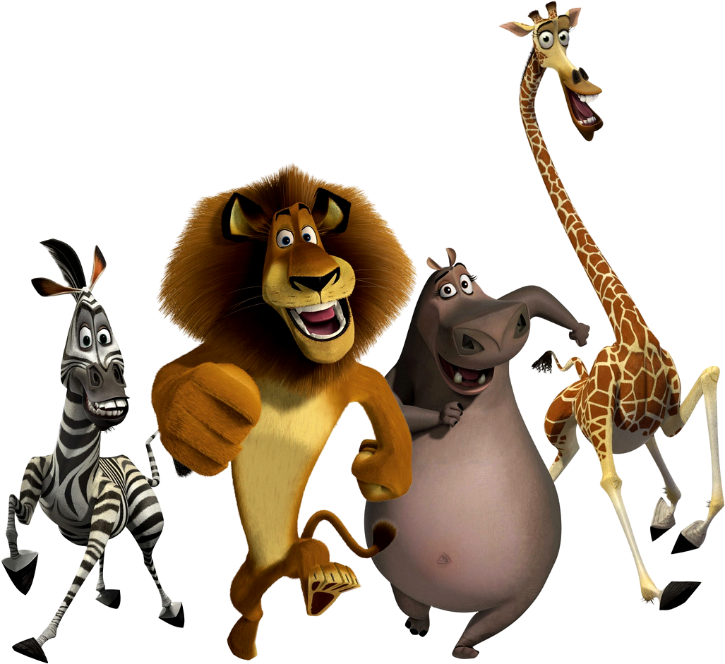 Marty Madagascar Film Clip Art - Alex Marty Gloria Melman (1126x1007)