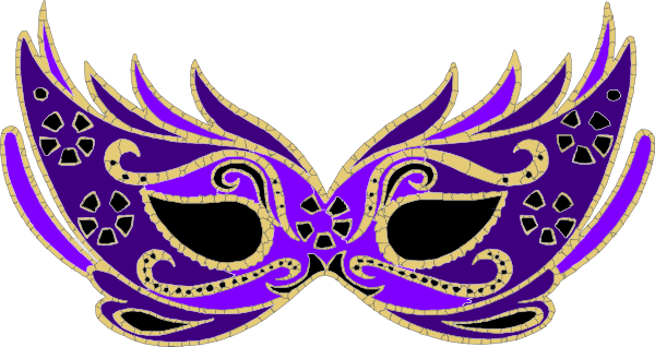 Mardi Gras Clip Art - Mardi Gras Masks Clip Art (600x318)