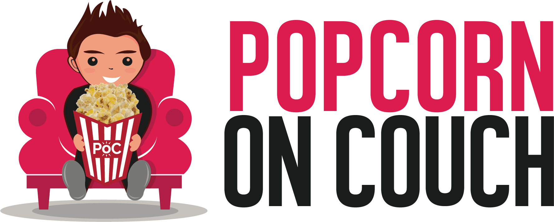 Popcorn On Couch - Love Movies Png (1791x722)