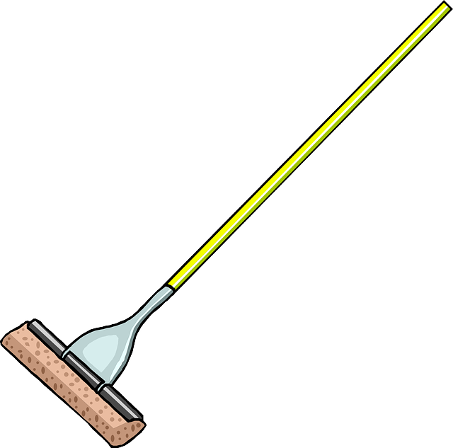 House, Home, Tool, Ground, Cleaning, Mop, Clean - Mop Clipart (640x633)