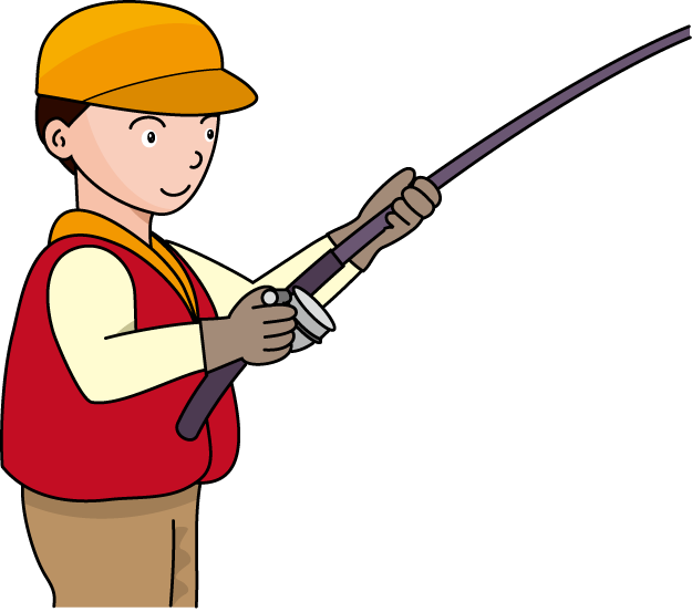 Fishing Pole Fishing Rod And Reel Clipart Kid Image - Clipart Fisherman With Rod (625x553)