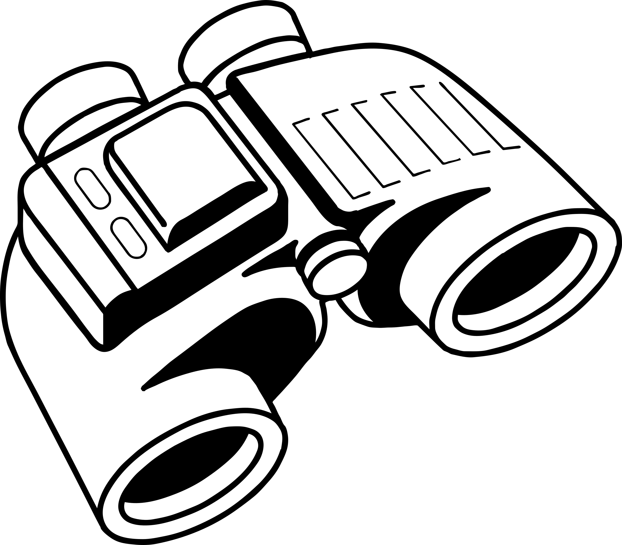 Binoculars Clipart (2400x2104)
