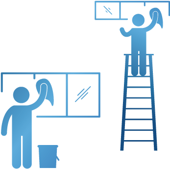 Post Construction Clean Up Clip Art - Window Cleaning Icon (364x358)
