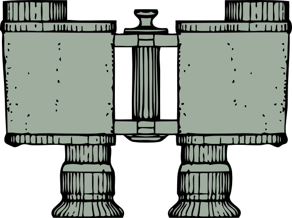 Binoculars Top View Clip Art At Clker - Binoculars (600x447)