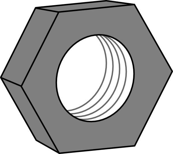 Bolt Clip Art - Cartoon Nut And Bolt (600x533)