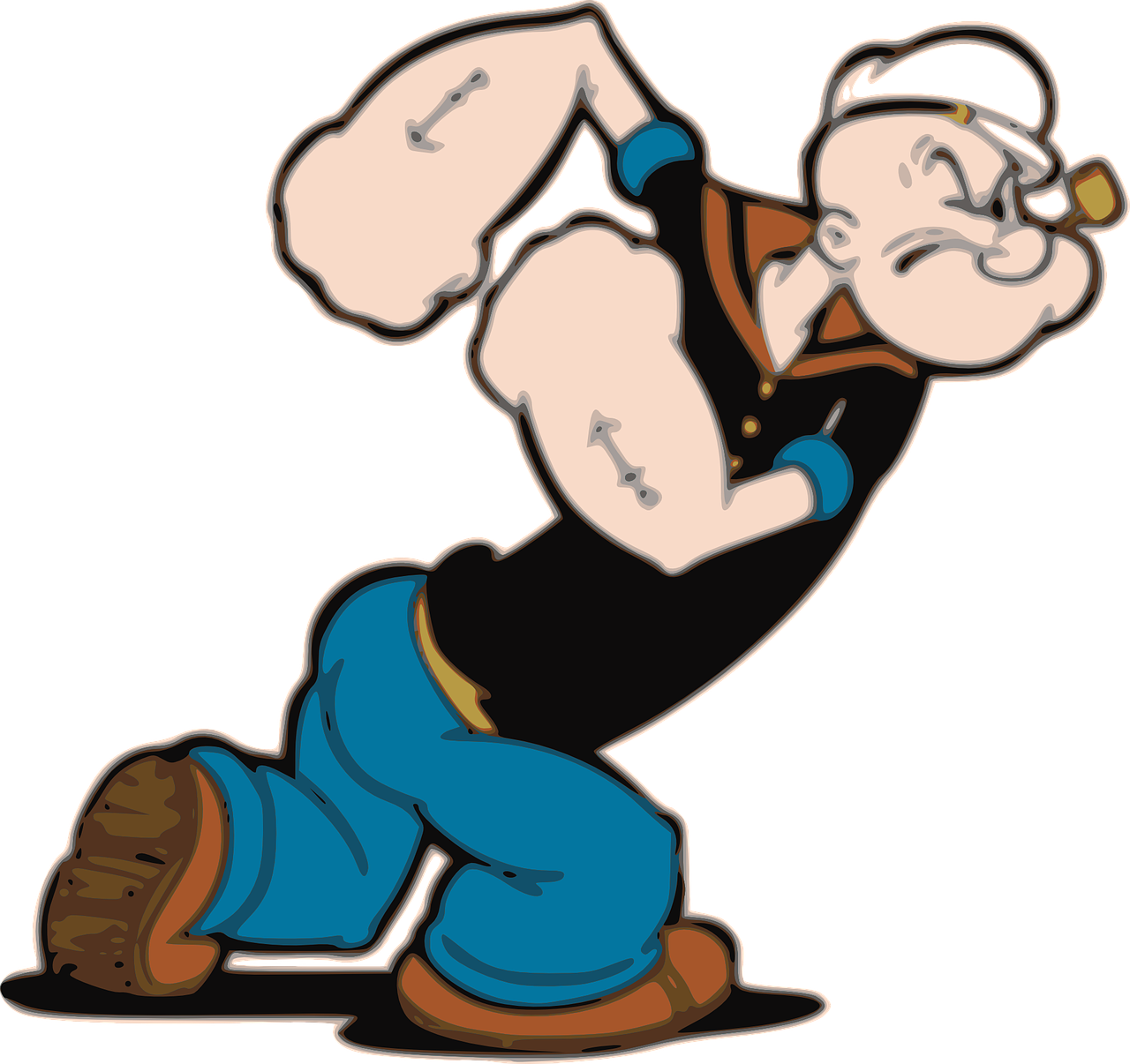 Nice Inspiration Ideas Popeye Clipart Clip Art At Clker - Popeye The Sailor Man (1280x1206)