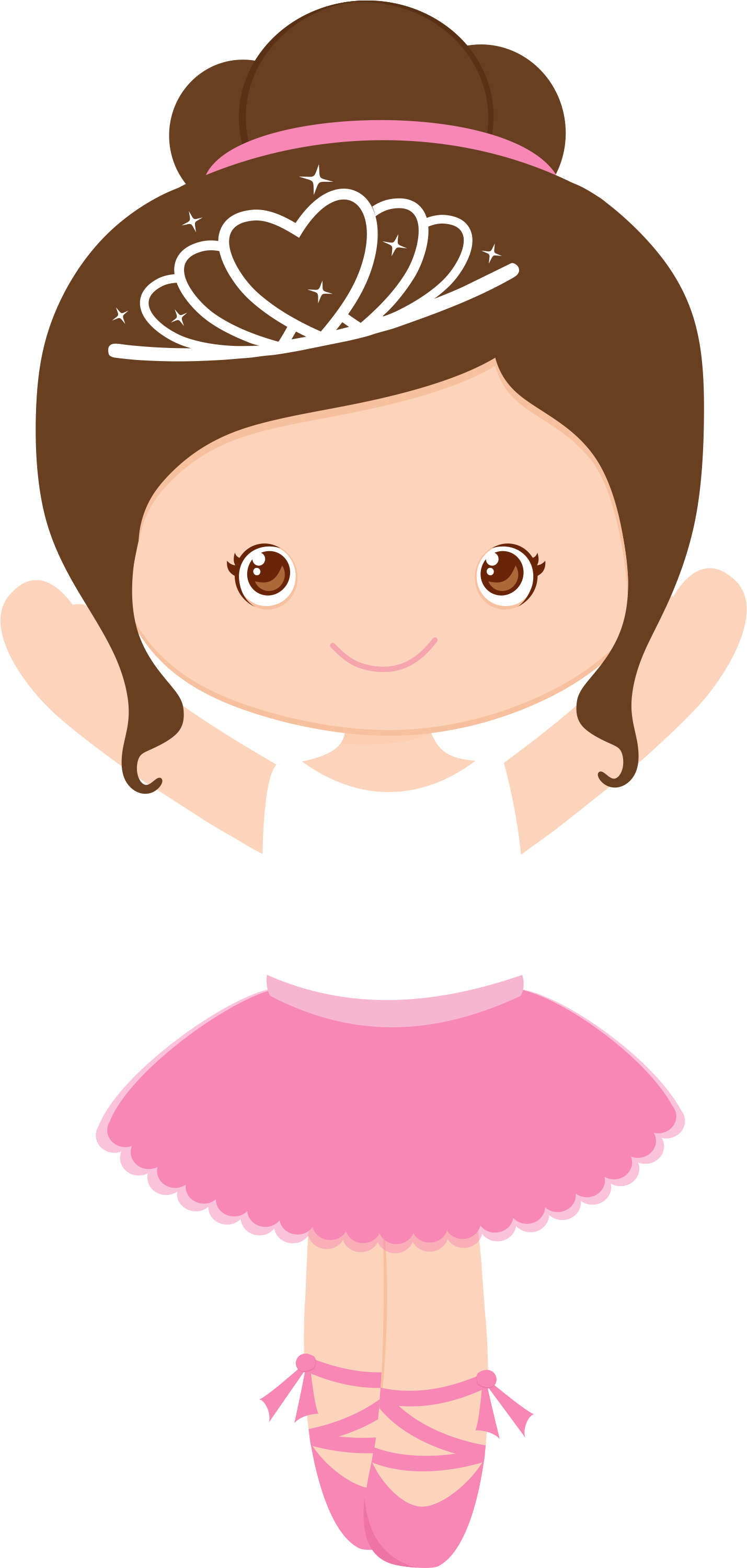 Girl Cartoon, Ballerina Party, Girl Birthday, Girls - Bailarina Princesa (1429x3001)