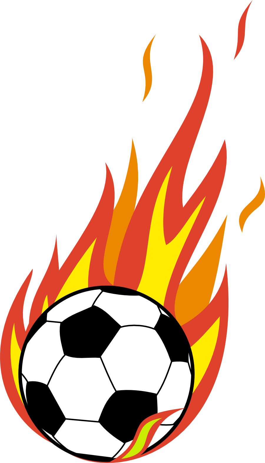 Binoculars Clip Art - Flaming Soccer Ball Clip Art (900x1571)