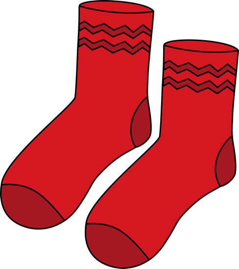 Stunning Design Ideas Red Clipart Pair Of Socks Clip - Pair Of Socks Cartoon (488x550)