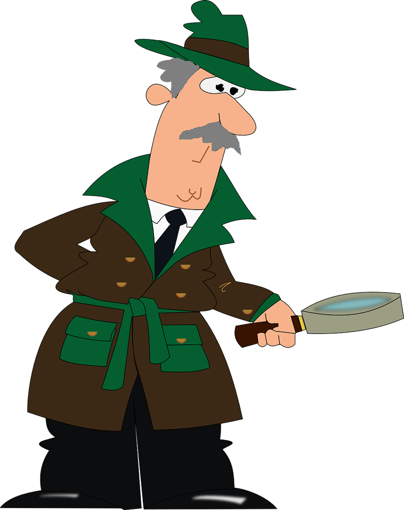 Free Cartoon Detective Clip Art - Detective Clipart Png (800x1011)