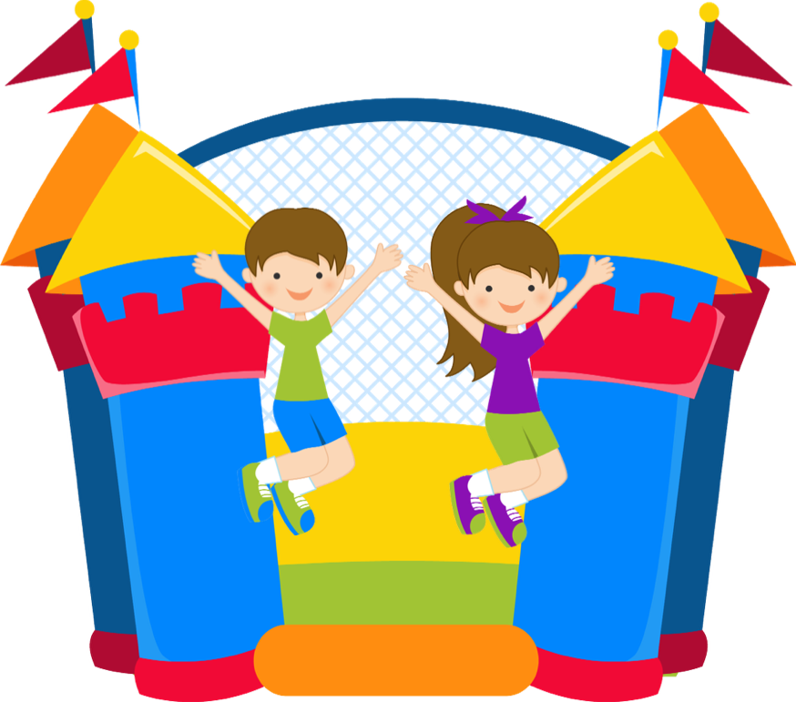Bouncy Castle Fun At Abbots Langley Carnival June 9th - Bouncy Castle Vector Png (874x771)