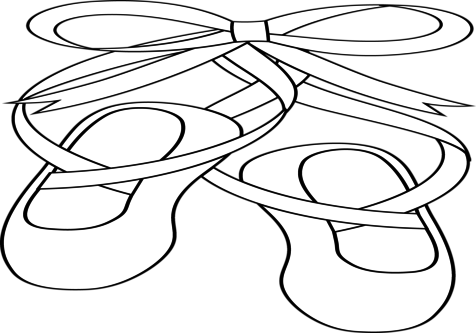Black And White Girl Ballet Shoes Clip Art - Ballet Shoes Clip Art (476x333)