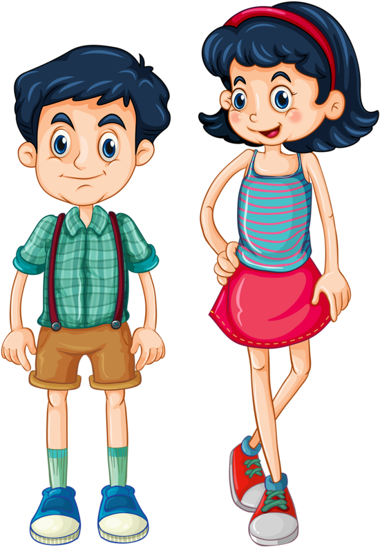 Personnages, Illustration, Individu, Personne, Gens - Brothers And Sisters Clipart (564x800)