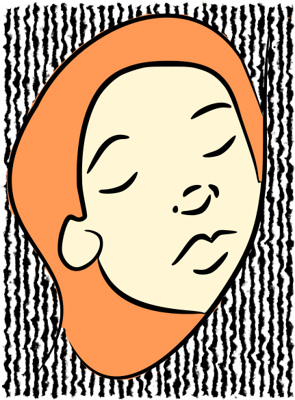 Sleeping Girl - Clip Art (1786x2400)