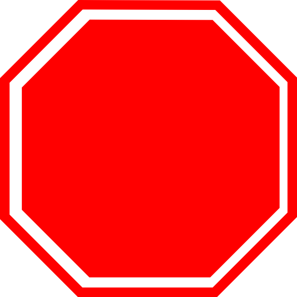 Stop Sign Clip Art The Cliparts - Blank Stop Sign (600x600)