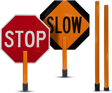 Stop / Slow Rigid Sign With Handle & Staff - Weird Florida News (440x335)