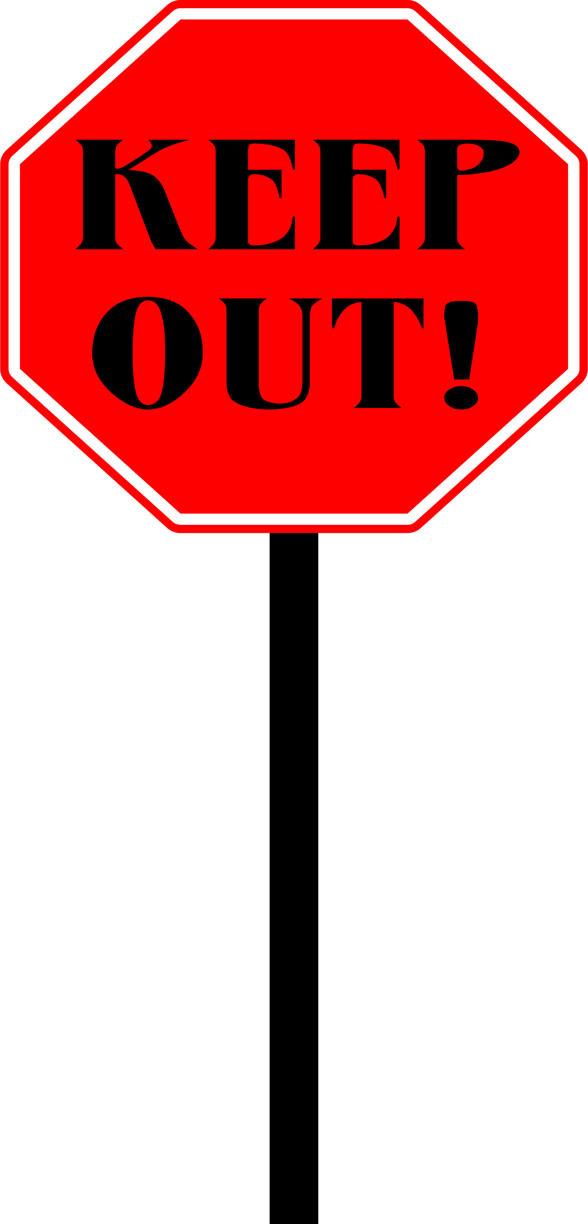 Keep Out Sign Clipart (1154x2400)