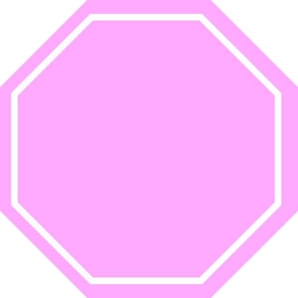 Pink Stop Sign Clip Art - Pink Stop Sign Png (600x600)