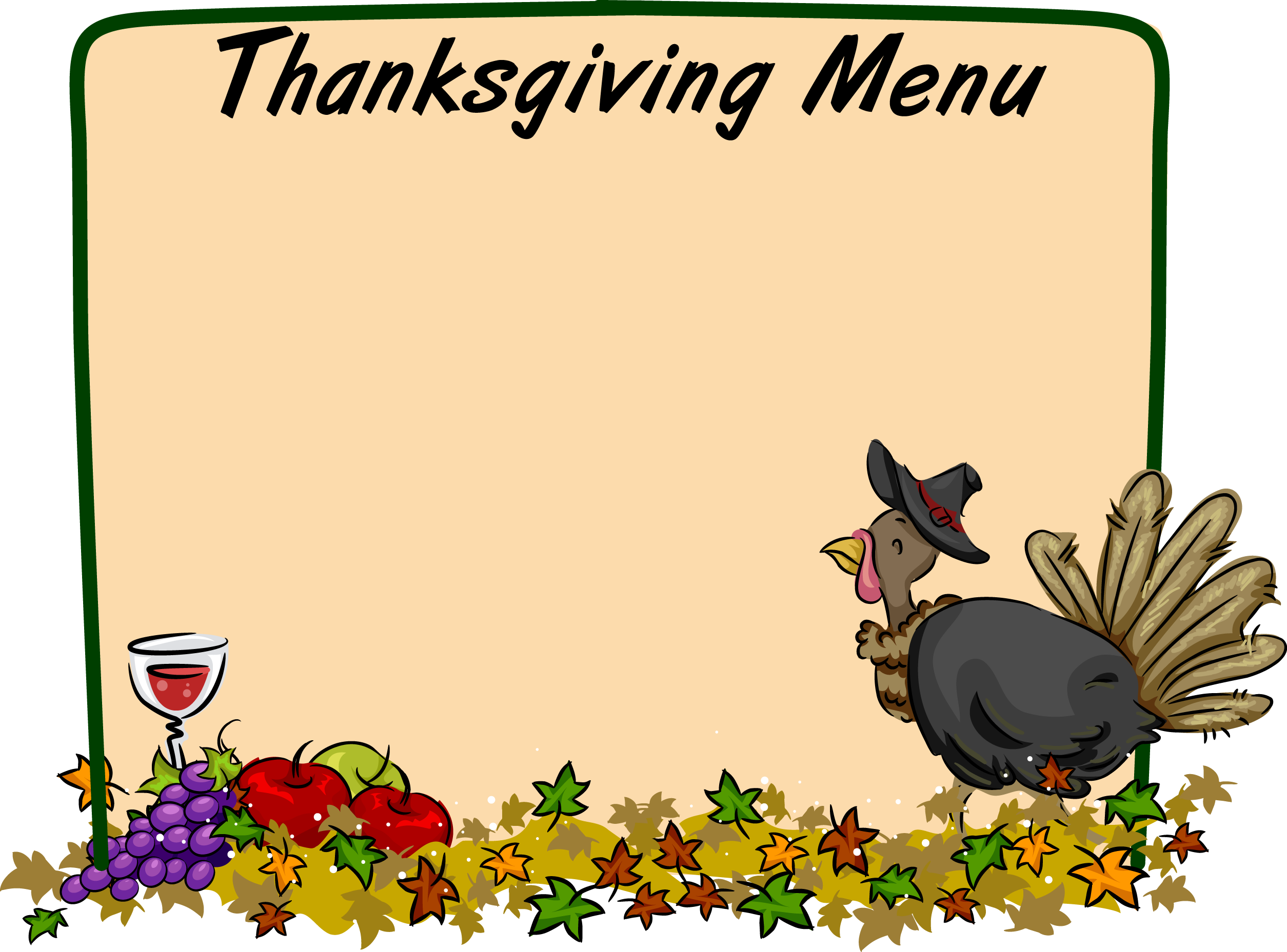 Thanksgiving Borders Clip Art Free - Papierteller Thanskgiving 8 Papierteller (2509x1857)