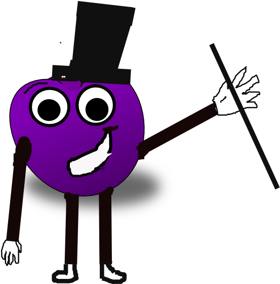 Plumb Prune Dancing In The Rain Clip Art - Prune Clip Art (600x561)