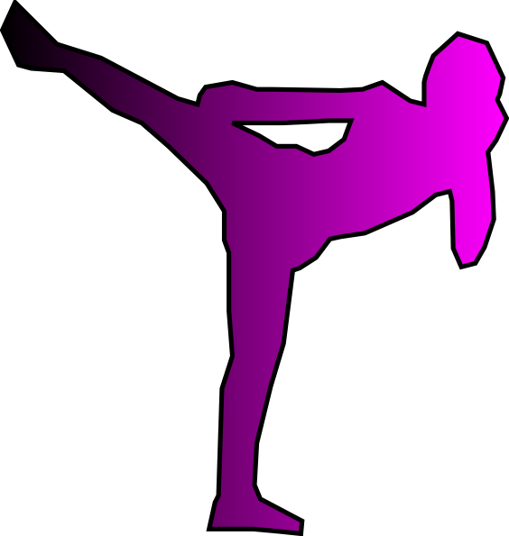 Pink Kickboxer Clip Art At Clker - Kickboxing Clip Art Free (1820x1920)