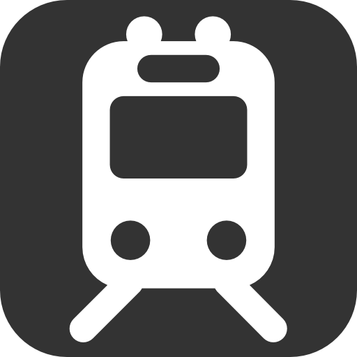 Railway Stop Sign Icon - Train Station Icon Red (512x512)