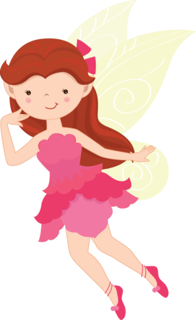 Cute Fairies-cherry Clipart - Pink Fairy Clip Art (553x900)