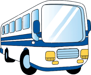 Cartoon Bus Stop - Cartoon Public Bus Png (380x316)