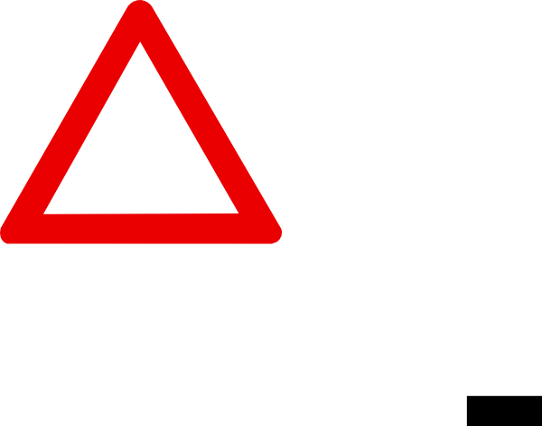 Blank Warning Road Sign (600x471)