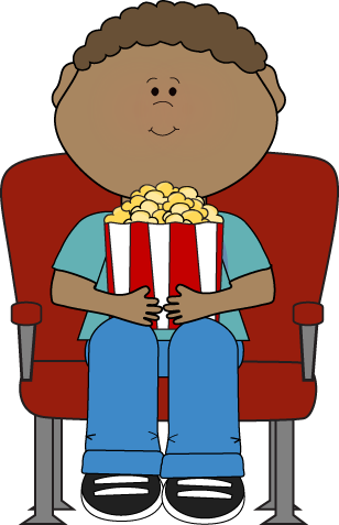 Movie - Watching A Movie Clipart (308x477)