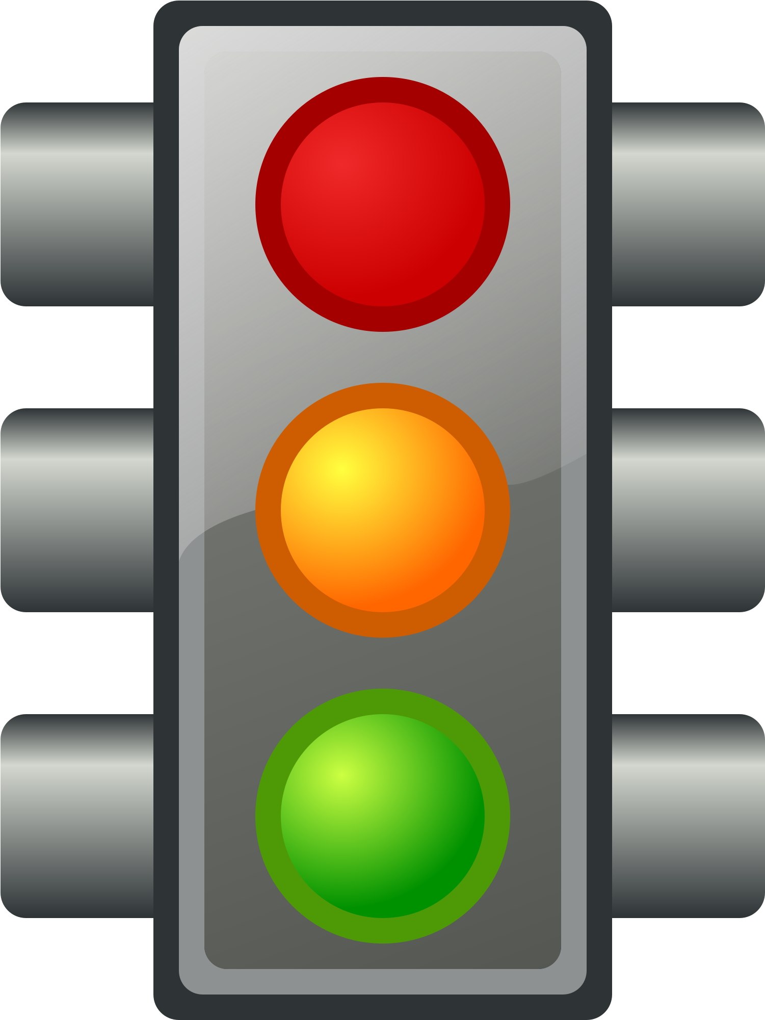 Traffic Lights Clipart - Red Flashing Traffic Light (2400x2400)