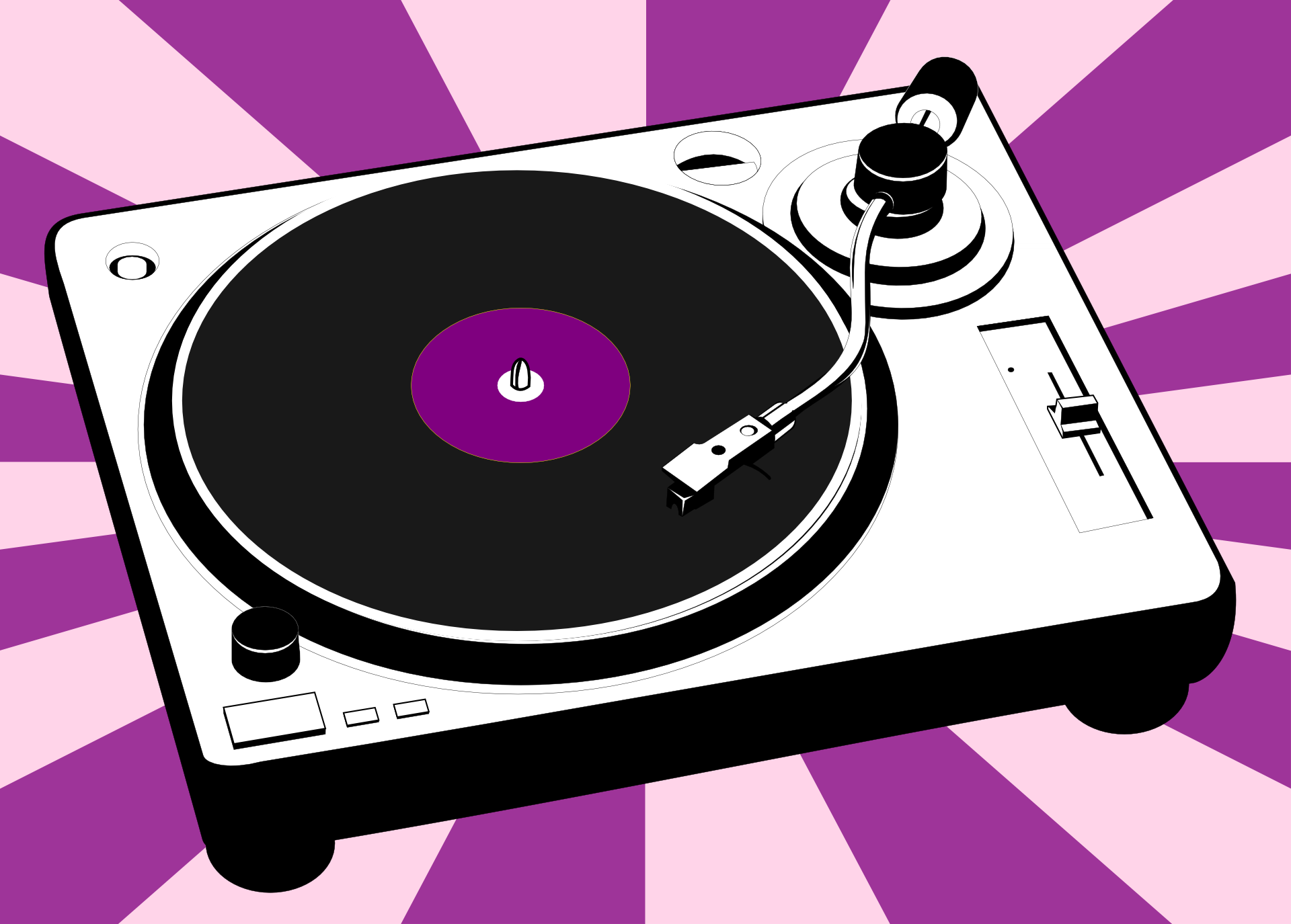 Turntable-310450 - Vinyl Player Clip Art (1920x1375)