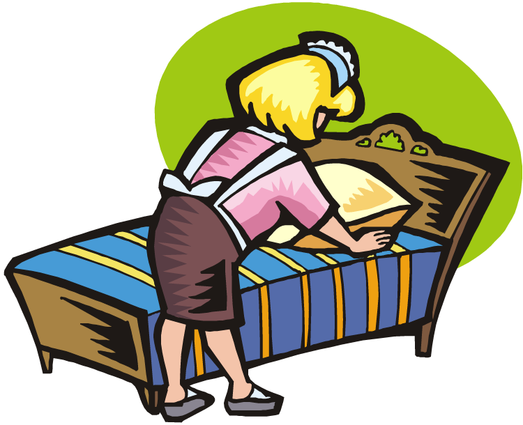 Making Movies Cliparts - Making My Bed Cartoon (750x610)