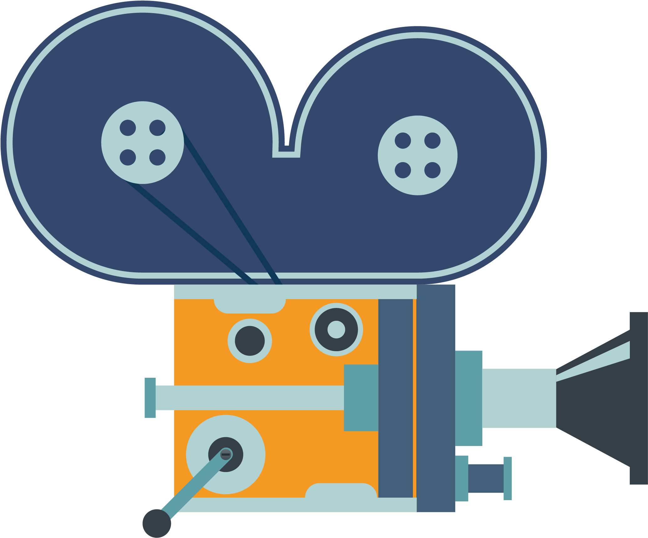 Vector Manual Movie Projector Material - Movie Projector (2417x1950)